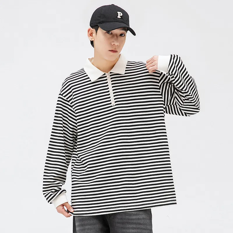 Polo Manufacturers Custom Cotton Blends Unisex Stripe Polo Shirt Long Sleeve Men's Polo Shirt,Shuliqi Apparel - Men's Clothing Wholesale Manufacturer,Polo Manufacturers Custom Cotton Blends Unisex Stripe Polo Shirt Long Sleeve Men's Polo Shirt