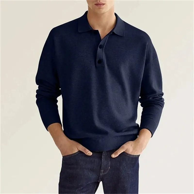 Manufacturer Supply Wholesales Custom Solid Color Long Sleeve Polo Shirts Casual Shirts For Men,Shuliqi Apparel - Men's Clothing Wholesale Manufacturer,Manufacturer Supply Wholesales Custom Solid Color Long Sleeve Polo Shirts Casual Shirts For Men