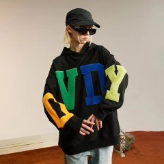 Hoodie Manufacturer Custom 390g Terry Lined Chenille Hoodies Black Hoodies For Women For Men,Shuliqi Apparel - Men's Clothing Wholesale Manufacturer,Hoodie Manufacturer Custom 390g Terry Lined Chenille Hoodies Black Hoodies For Women For Men