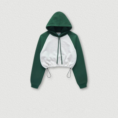 Hoodies Manufacturer Custom Color Block Raglan Sleeve Crop Top Hoodies Women's Hoodies,Shuliqi Apparel - Men's Clothing Wholesale Manufacturer,Hoodies Manufacturer Custom Color Block Raglan Sleeve Crop Top Hoodies Women's Hoodies