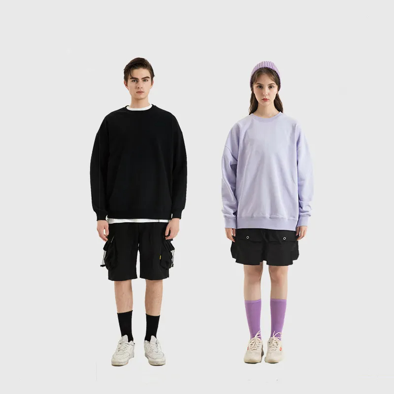 Custom 380g 100% Cotton French Terry Lined Crew Neck Sweatshirts Unisex Oversized Sweatshirt,Shuliqi Apparel - Men's Clothing Wholesale Manufacturer,Custom 380g 100% Cotton French Terry Lined Crew Neck Sweatshirts Unisex Oversized Sweatshirt