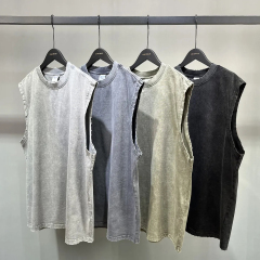 Oversized Unisex Washed Distressed 100% Cotton Tank Tops For Men Custom Tank Tops,Shuliqi Apparel - Men's Clothing Wholesale Manufacturer,Oversized Unisex Washed Distressed 100% Cotton Tank Tops For Men Custom Tank Tops