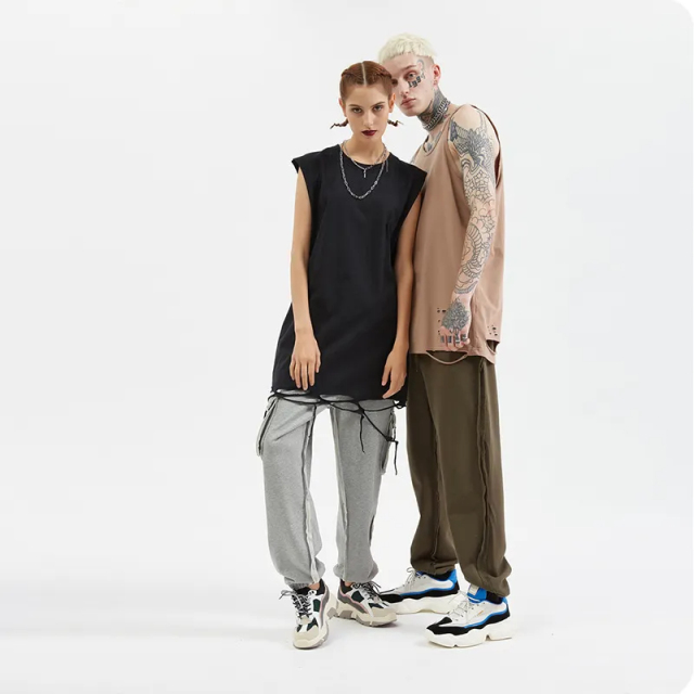 170g 100% Cotton Unisex Ripped Tank Tops Streetwear Men's Tank Tops,Shuliqi Apparel - Men's Clothing Wholesale Manufacturer,170g 100% Cotton Unisex Ripped Tank Tops Streetwear Men's Tank Tops