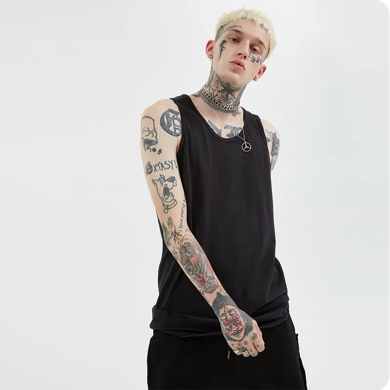 170g 100% Cotton Unisex Ripped Tank Tops Streetwear Men's Tank Tops,Shuliqi Apparel - Men's Clothing Wholesale Manufacturer,170g 100% Cotton Unisex Ripped Tank Tops Streetwear Men's Tank Tops