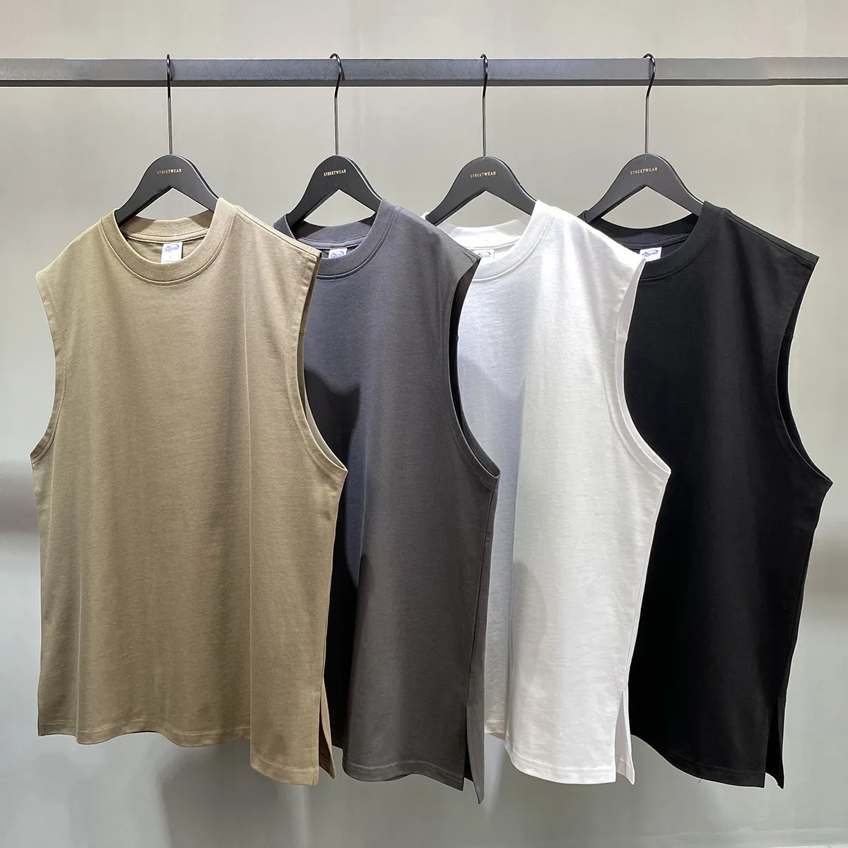 Custom Unisex 250g 100% Cotton Tank Top Plus Size Women's Men's Tank Top,Shuliqi Apparel - Men's Clothing Wholesale Manufacturer,Custom Unisex 250g 100% Cotton Tank Top Plus Size Women's Men's Tank Top