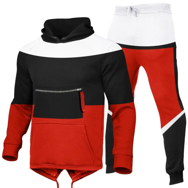 Zipper Contrast Color Custom Jogging Sets Men Hoodie Set Training Wear,Shuliqi Apparel - Men's Clothing Wholesale Manufacturer,Zipper Contrast Color Custom Jogging Sets Men Hoodie Set Training Wear