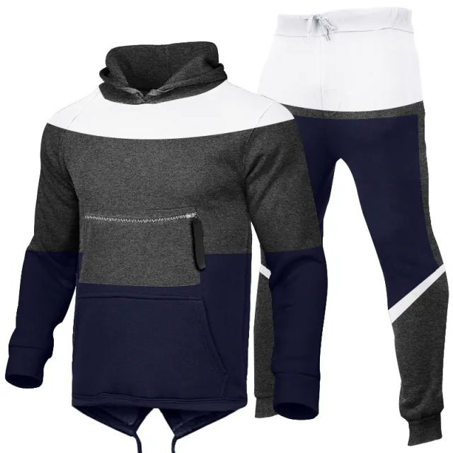 Zipper Contrast Color Custom Jogging Sets Men Hoodie Set Training Wear,Shuliqi Apparel - Men's Clothing Wholesale Manufacturer,Zipper Contrast Color Custom Jogging Sets Men Hoodie Set Training Wear