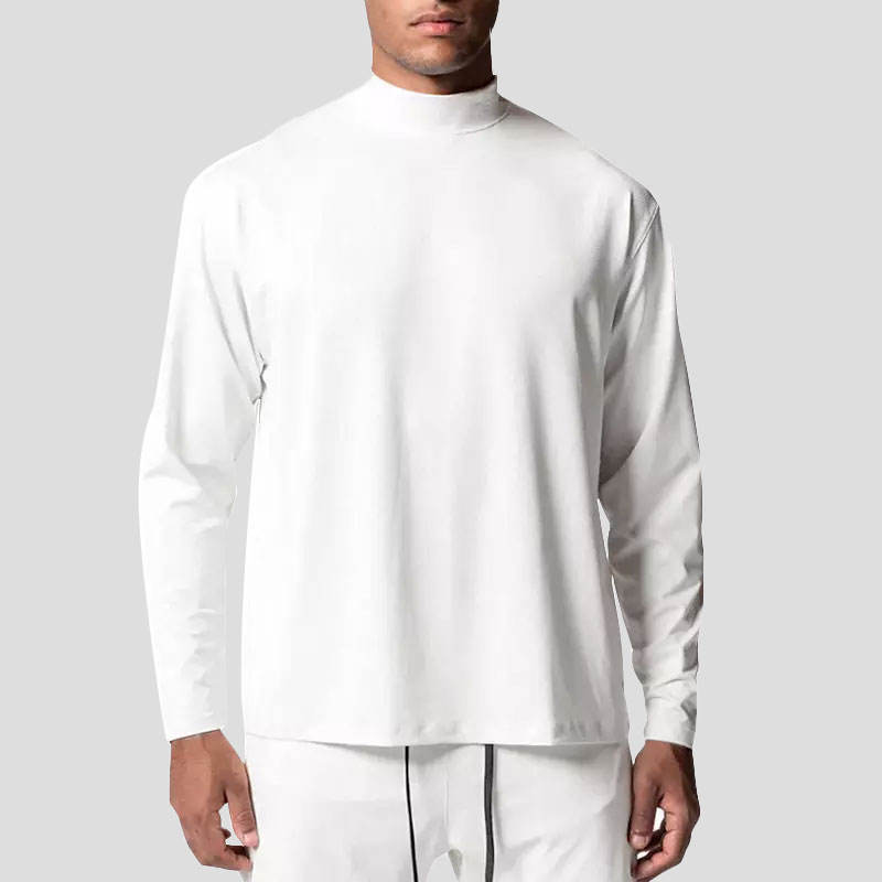 Custom screen print quick dry fit Gym tshirt High Quality 95 cotton 5 spandex sports oversize mock neck Long Sleeve Men T Shirt,Shuliqi Apparel - Men's Clothing Wholesale Manufacturer,Custom screen print quick dry fit Gym tshirt High Quality 95 cotton 5 spandex sports oversize mock neck Long Sleeve Men T Shirt | Wholesale Men's Apparel | OEM | Shuliqi