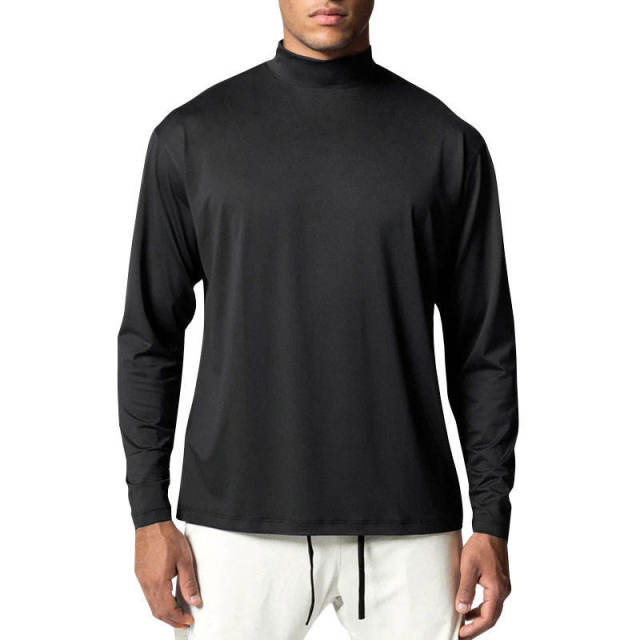 Custom screen print quick dry fit Gym tshirt High Quality 95 cotton 5 spandex sports oversize mock neck Long Sleeve Men T Shirt,Shuliqi Apparel - Men's Clothing Wholesale Manufacturer,Custom screen print quick dry fit Gym tshirt High Quality 95 cotton 5 spandex sports oversize mock neck Long Sleeve Men T Shirt | Wholesale Men's Apparel | OEM | Shuliqi