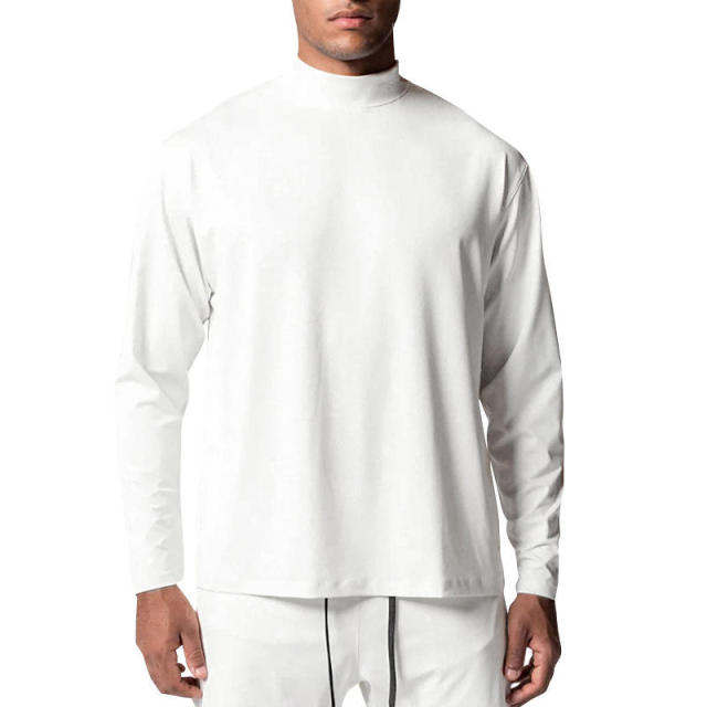 Custom screen print quick dry fit Gym tshirt High Quality 95 cotton 5 spandex sports oversize mock neck Long Sleeve Men T Shirt,Shuliqi Apparel - Men's Clothing Wholesale Manufacturer,Custom screen print quick dry fit Gym tshirt High Quality 95 cotton 5 spandex sports oversize mock neck Long Sleeve Men T Shirt | Wholesale Men's Apparel | OEM | Shuliqi