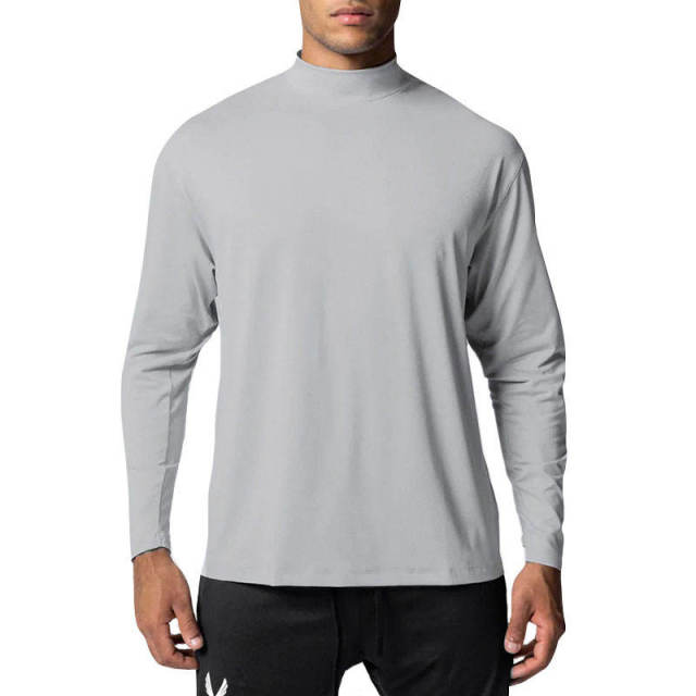 Custom screen print quick dry fit Gym tshirt High Quality 95 cotton 5 spandex sports oversize mock neck Long Sleeve Men T Shirt,Shuliqi Apparel - Men's Clothing Wholesale Manufacturer,Custom screen print quick dry fit Gym tshirt High Quality 95 cotton 5 spandex sports oversize mock neck Long Sleeve Men T Shirt | Wholesale Men's Apparel | OEM | Shuliqi