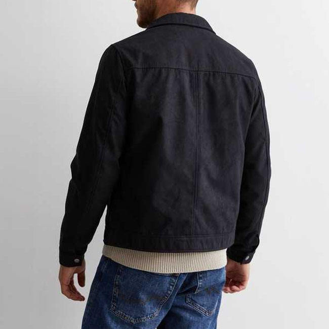 Wholesale Comfortable Soft Men High Quality Boxy Fit Casual Black Zip Up Denim Jacket,Shuliqi Apparel - Men's Clothing Wholesale Manufacturer,Wholesale Comfortable Soft Men High Quality Boxy Fit Casual Black Zip Up Denim Jacket | Wholesale Men's Apparel | OEM | Shuliqi