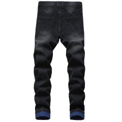Wholesale new fashion winter straight slim-fit ripped jeans solid color ripped yarn casual denim trousers men's Jeans,Shuliqi Apparel - Men's Clothing Wholesale Manufacturer,Wholesale new fashion winter straight slim-fit ripped jeans solid color ripped yarn casual denim trousers men's Jeans | Wholesale Men's Apparel | OEM | Shuliqi