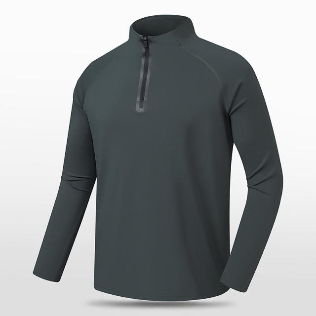 Custom Printing logo Blank Half Zipper t shirt 80 Polyester 20 Spandex Sports basketball training Gym Long Sleeve men T Shirts,Shuliqi Apparel - Men's Clothing Wholesale Manufacturer,Custom Printing logo Blank Half Zipper t shirt 80 Polyester 20 Spandex Sports basketball training Gym Long Sleeve men T Shirts | Wholesale Men's Apparel | OEM | Shuliqi
