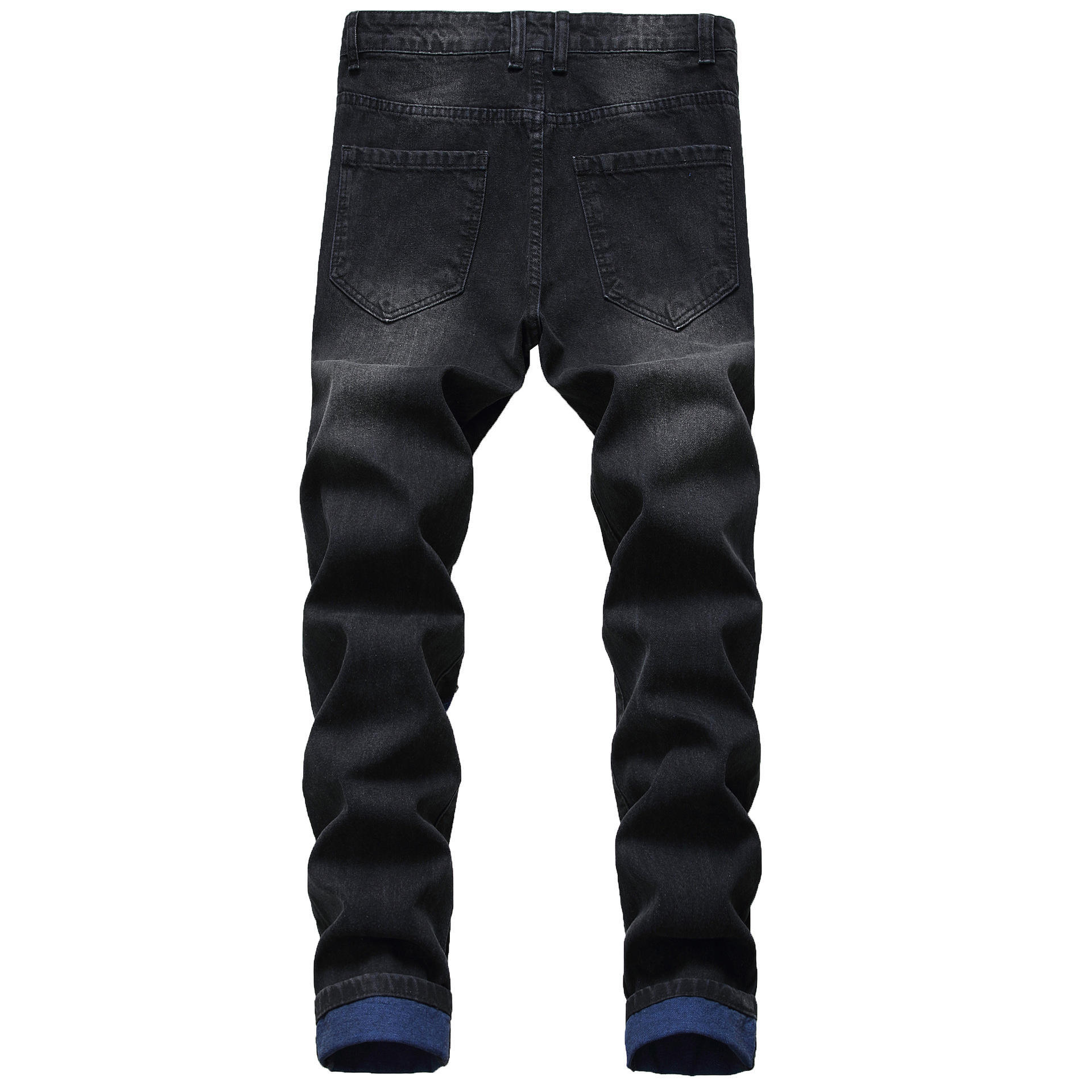 Wholesale new fashion winter straight slim-fit ripped jeans solid color ripped yarn casual denim trousers men's Jeans,Shuliqi Apparel - Men's Clothing Wholesale Manufacturer,Wholesale new fashion winter straight slim-fit ripped jeans solid color ripped yarn casual denim trousers men's Jeans | Wholesale Men's Apparel | OEM | Shuliqi