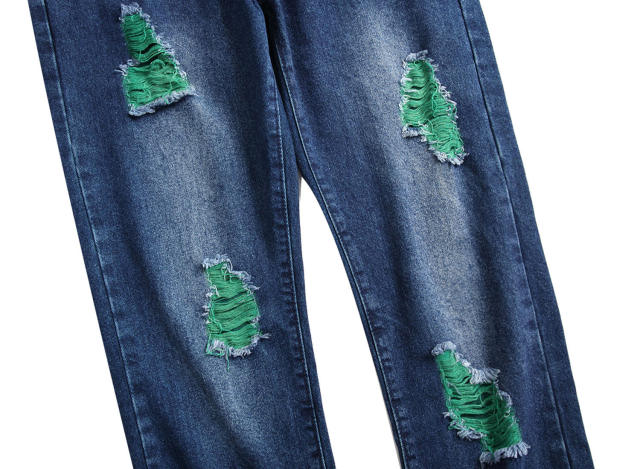 Wholesale new fashion winter straight slim-fit ripped jeans solid color ripped yarn casual denim trousers men's Jeans,Shuliqi Apparel - Men's Clothing Wholesale Manufacturer,Wholesale new fashion winter straight slim-fit ripped jeans solid color ripped yarn casual denim trousers men's Jeans | Wholesale Men's Apparel | OEM | Shuliqi