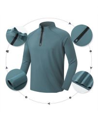 Custom Printing logo Blank Half Zipper t shirt 80 Polyester 20 Spandex Sports basketball training Gym Long Sleeve men T Shirts,Shuliqi Apparel - Men's Clothing Wholesale Manufacturer,Custom Printing logo Blank Half Zipper t shirt 80 Polyester 20 Spandex Sports basketball training Gym Long Sleeve men T Shirts | Wholesale Men's Apparel | OEM | Shuliqi