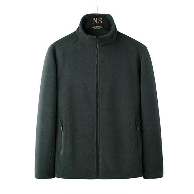 Oem wholesale winter outdoor average size couple solid color fleece thickened windproof warm polar fleece jacket,Shuliqi Apparel - Men's Clothing Wholesale Manufacturer,Oem wholesale winter outdoor average size couple solid color fleece thickened windproof warm polar fleece jacket | Wholesale Men's Apparel | OEM | Shuliqi