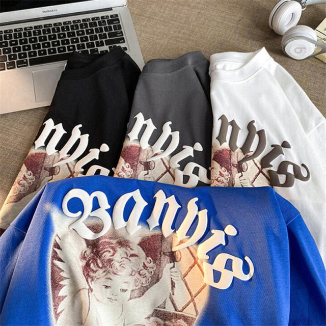custom logo puff printing streetwear high quality 100% cotton printed hip hop oversized vintage t shirt,Shuliqi Apparel - Men's Clothing Wholesale Manufacturer,custom logo puff printing streetwear high quality 100% cotton printed hip hop oversized vintage t shirt | Wholesale Men's Apparel | OEM | Shuliqi
