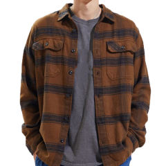 New Coming Winter Overshirt Classic Mens Fleece Long Sleeve Brown Plaid Shirt with Custom Logo,Shuliqi Apparel - Men's Clothing Wholesale Manufacturer,New Coming Winter Overshirt Classic Mens Fleece Long Sleeve Brown Plaid Shirt with Custom Logo | Wholesale Men's Apparel | OEM | Shuliqi
