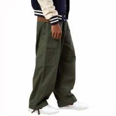 Custom Green Loose Fit Utility Pockets Casual Streetwear Baggy Twill Cargo Pants for Men,Shuliqi Apparel - Men's Clothing Wholesale Manufacturer,Custom Green Loose Fit Utility Pockets Casual Streetwear Baggy Twill Cargo Pants for Men