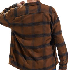 New Coming Winter Overshirt Classic Mens Fleece Long Sleeve Brown Plaid Shirt with Custom Logo,Shuliqi Apparel - Men's Clothing Wholesale Manufacturer,New Coming Winter Overshirt Classic Mens Fleece Long Sleeve Brown Plaid Shirt with Custom Logo | Wholesale Men's Apparel | OEM | Shuliqi