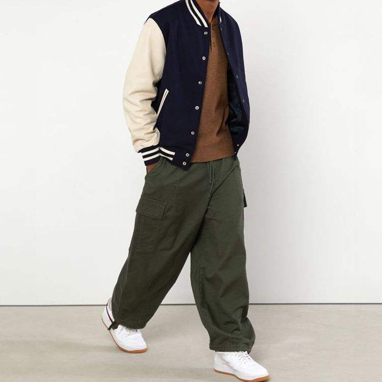 Custom Green Loose Fit Utility Pockets Casual Streetwear Baggy Twill Cargo Pants for Men,Shuliqi Apparel - Men's Clothing Wholesale Manufacturer,Custom Green Loose Fit Utility Pockets Casual Streetwear Baggy Twill Cargo Pants for Men