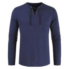 Customized simple multi-color cotton linen pullover men's collarless long sleeve shirt for men,Shuliqi Apparel - Men's Clothing Wholesale Manufacturer,Customized simple multi-color cotton linen pullover men's collarless long sleeve shirt for men