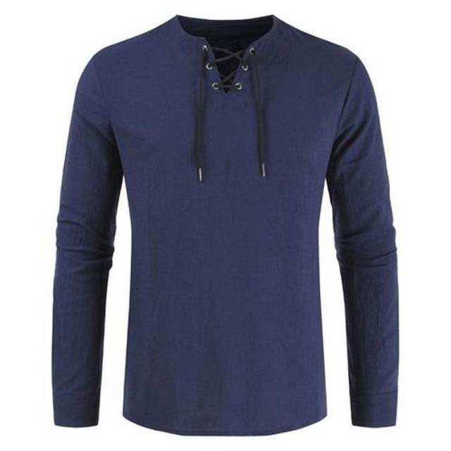 Customized simple multi-color cotton linen pullover men's collarless long sleeve shirt for men,Shuliqi Apparel - Men's Clothing Wholesale Manufacturer,Customized simple multi-color cotton linen pullover men's collarless long sleeve shirt for men