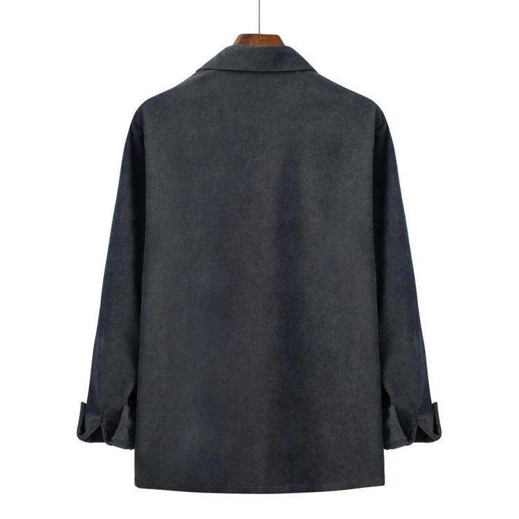 Men plus size jacket custom pattern logo embroidered corduroy oversize jacket with pockets,Shuliqi Apparel - Men's Clothing Wholesale Manufacturer,Men plus size jacket custom pattern logo embroidered corduroy oversize jacket with pockets