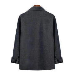 Men plus size jacket custom pattern logo embroidered corduroy oversize jacket with pockets,Shuliqi Apparel - Men's Clothing Wholesale Manufacturer,Men plus size jacket custom pattern logo embroidered corduroy oversize jacket with pockets