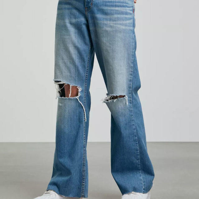custom men ripped snow washed relaxed bell stylish exotic raw blue rags jeans,Shuliqi Apparel - Men's Clothing Wholesale Manufacturer,custom men ripped snow washed relaxed bell stylish exotic raw blue rags jeans | Wholesale Men's Apparel | OEM | Shuliqi