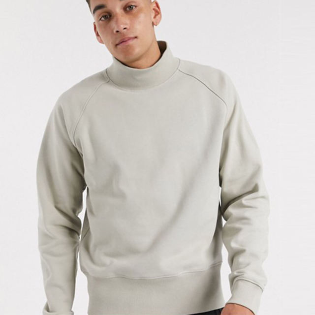 High Collar Raglan Sleeve Khaki Sweatshirt Customized Fabric Anti-shrink Blank Sweatshirts Men,Shuliqi Apparel - Men's Clothing Wholesale Manufacturer,High Collar Raglan Sleeve Khaki Sweatshirt Customized Fabric Anti-shrink Blank Sweatshirts Men