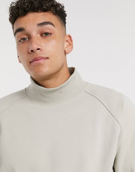 High Collar Raglan Sleeve Khaki Sweatshirt Customized Fabric Anti-shrink Blank Sweatshirts Men,Shuliqi Apparel - Men's Clothing Wholesale Manufacturer,High Collar Raglan Sleeve Khaki Sweatshirt Customized Fabric Anti-shrink Blank Sweatshirts Men