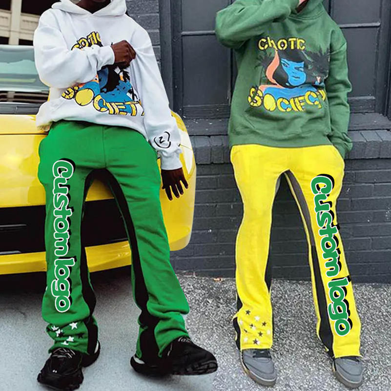 Streetwear Jogger Blank Puff Print High Quality Flair Heavyweight Custom Flared Sweatpants Men,Shuliqi Apparel - Men's Clothing Wholesale Manufacturer,Streetwear Jogger Blank Puff Print High Quality Flair Heavyweight Custom Flared Sweatpants Men