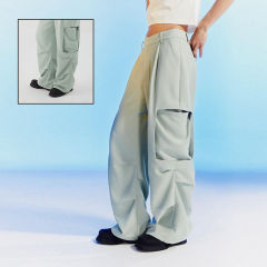wholesale mens wide leg nylon cargo pants custom logo adjustable joggers y2k loose fit parachute pants men,Shuliqi Apparel - Men's Clothing Wholesale Manufacturer,wholesale mens wide leg nylon cargo pants custom logo adjustable joggers y2k loose fit parachute pants men