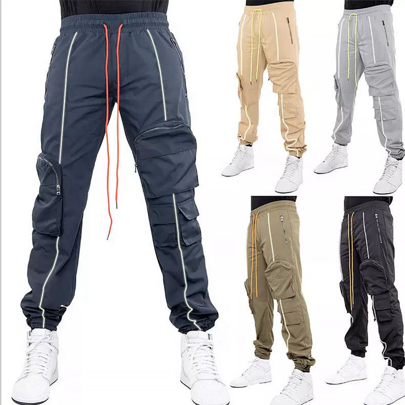 Custom Men Trousers Large Straight Sports juniors Pants Casual Fashion 3m Reflection Cargo Pants for Men,Shuliqi Apparel - Men's Clothing Wholesale Manufacturer,Custom Men Trousers Large Straight Sports juniors Pants Casual Fashion 3m Reflection Cargo Pants for Men