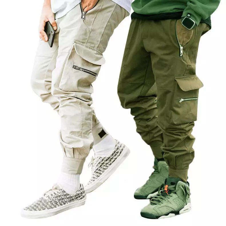 Custom High Street Causal Cargo Pants Men Logo Private Label Jogging Zipper Pockets Cargo Pants,Shuliqi Apparel - Men's Clothing Wholesale Manufacturer,Custom High Street Causal Cargo Pants Men Logo Private Label Jogging Zipper Pockets Cargo Pants