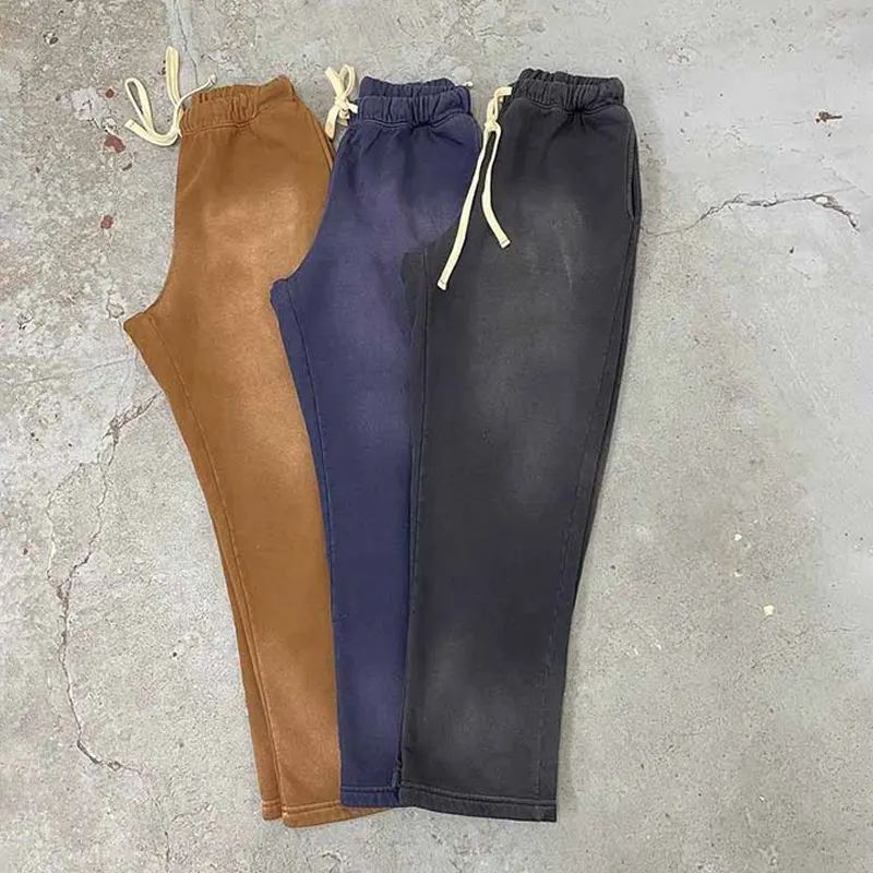 Custom Street Sweatpants Graphic Letter Slogan Mohair Baggy Stacked Flared Acid Wash Sweatpants for Men,Shuliqi Apparel - Men's Clothing Wholesale Manufacturer,Custom Street Sweatpants Graphic Letter Slogan Mohair Baggy Stacked Flared Acid Wash Sweatpants for Men