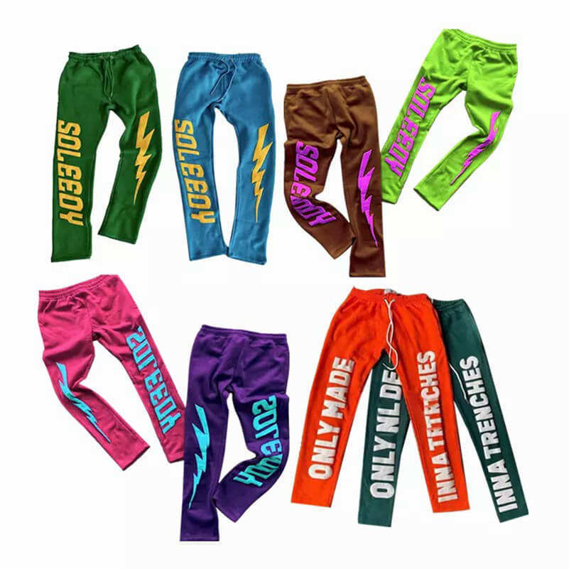 Custom Slim Fit Polyester Drawstring Side Stripe Blank Men Stacked Joggers Pants,Shuliqi Apparel - Men's Clothing Wholesale Manufacturer,Custom Slim Fit Polyester Drawstring Side Stripe Blank Men Stacked Joggers Pants