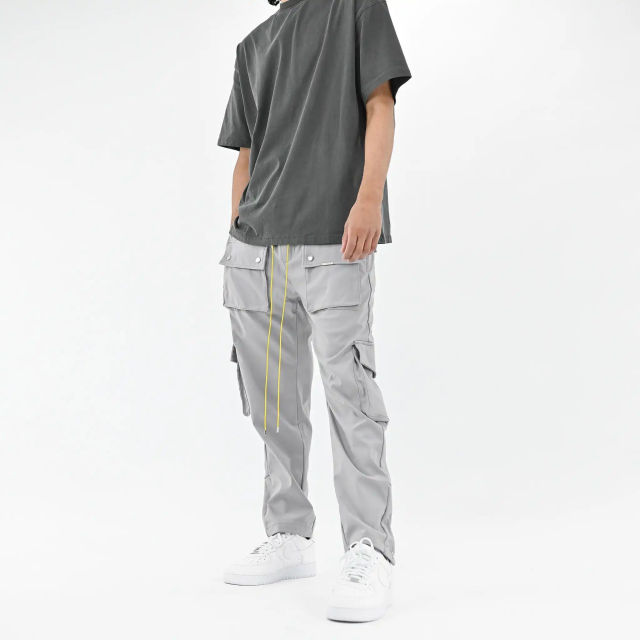Custom Logo Men 100 Cotton Twill Streetwear 6 Cargo Pockets Button Fly Cargo Pants,Shuliqi Apparel - Men's Clothing Wholesale Manufacturer,Custom Logo Men 100 Cotton Twill Streetwear 6 Cargo Pockets Button Fly Cargo Pants