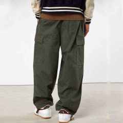 Custom Logo Green Loose Fit Utility Pockets Casual Streetwear Baggy Men Twill Cargo Pants,Shuliqi Apparel - Men's Clothing Wholesale Manufacturer,Custom Logo Green Loose Fit Utility Pockets Casual Streetwear Baggy Men Twill Cargo Pants