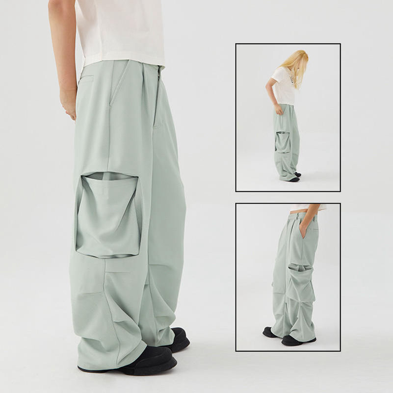 wholesale mens wide leg nylon cargo pants custom logo adjustable joggers y2k loose fit parachute pants men,Shuliqi Apparel - Men's Clothing Wholesale Manufacturer,wholesale mens wide leg nylon cargo pants custom logo adjustable joggers y2k loose fit parachute pants men