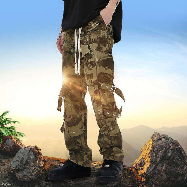 Custom Casual Straight Loose Pockets Cargo Pants Camouflage Camo Cargo Pants for Mens,Shuliqi Apparel - Men's Clothing Wholesale Manufacturer,Custom Casual Straight Loose Pockets Cargo Pants Camouflage Camo Cargo Pants for Mens