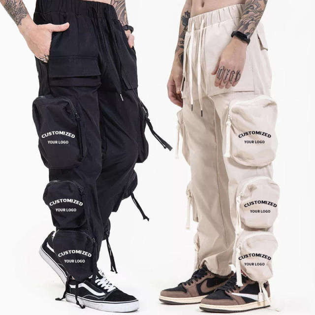 Custom Logo Long Multiple Pockets Trousers Mens Streetwear Hip Hop Twill Cotton Cargo Pants,Shuliqi Apparel - Men's Clothing Wholesale Manufacturer,Custom Logo Long Multiple Pockets Trousers Mens Streetwear Hip Hop Twill Cotton Cargo Pants