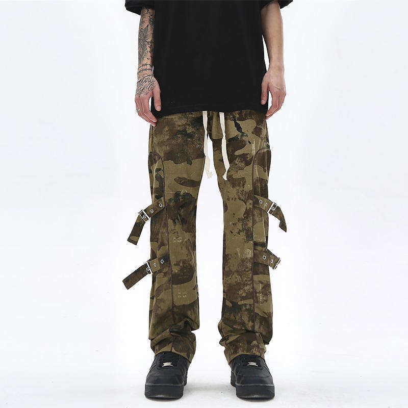 Custom Casual Straight Loose Pockets Cargo Pants Camouflage Camo Cargo Pants for Mens,Shuliqi Apparel - Men's Clothing Wholesale Manufacturer,Custom Casual Straight Loose Pockets Cargo Pants Camouflage Camo Cargo Pants for Mens