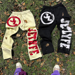 Customized Printing Vintage Applique Embroidery Sweat Pants Mens unisex Terry Cotton Casual Straight Leg Winter,Shuliqi Apparel - Men's Clothing Wholesale Manufacturer,Customized Printing Vintage Applique Embroidery Sweat Pants Mens unisex Terry Cotton Casual Straight Leg Winter