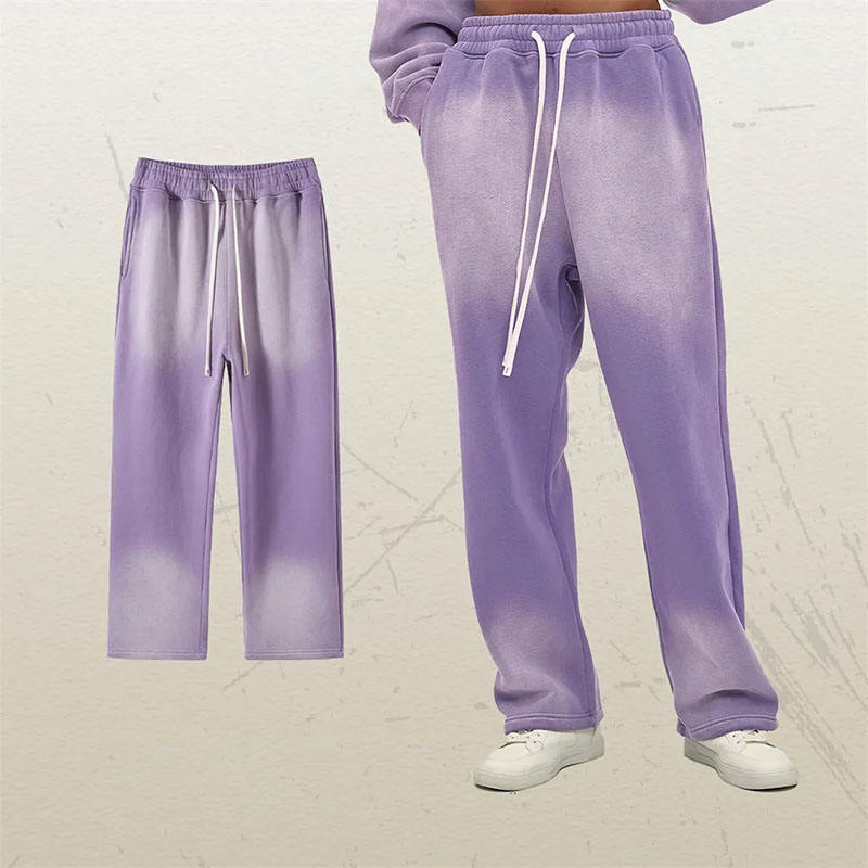 Men Stacked Pants Custom 400 gsm 100% Cotton Raw Hem Cut Edge Loose Trouser Sun Faded Acid Wash Flare Sweatpants,Shuliqi Apparel - Men's Clothing Wholesale Manufacturer,Men Stacked Pants Custom 400 gsm 100% Cotton Raw Hem Cut Edge Loose Trouser Sun Faded Acid Wash Flare Sweatpants