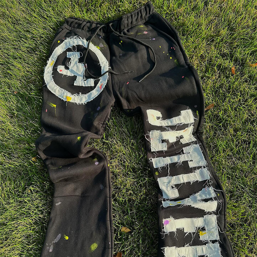 Customized Printing Vintage Applique Embroidery Sweat Pants Mens unisex Terry Cotton Casual Straight Leg Winter,Shuliqi Apparel - Men's Clothing Wholesale Manufacturer,Customized Printing Vintage Applique Embroidery Sweat Pants Mens unisex Terry Cotton Casual Straight Leg Winter