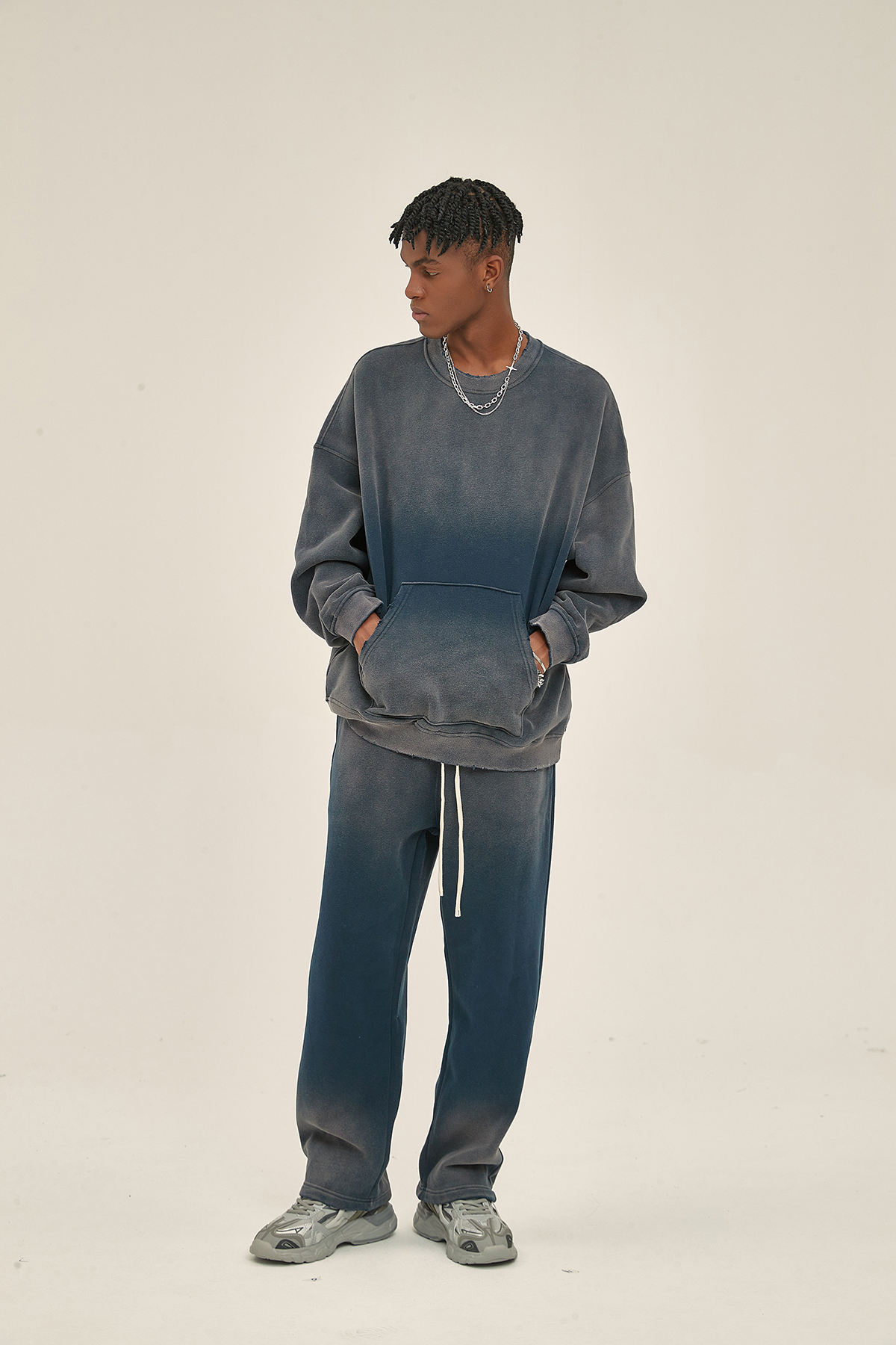 winter new solid color blank plus fleece thickened 360g spray dyed to make old hoodie men 0-neck High quality,Shuliqi Apparel - Men's Clothing Wholesale Manufacturer,winter new solid color blank plus fleece thickened 360g spray dyed to make old hoodie men 0-neck High quality